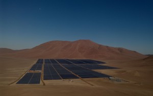 solar panels in desert