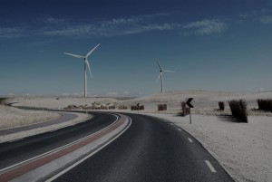 road next to a see